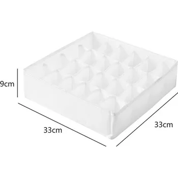 Úložný box Skládací organizér na spodní prádlo a ponožky | Úložný box na prádlo - Bílé 24Girds