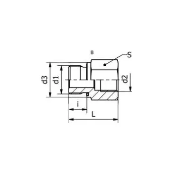 Hydraulický filtr Vložka závitová redukční RIEM M16X1,5/M22X1,5