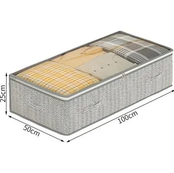 Úložný box Úložná taška pod postel | Úložné boxy na oblečení - 100 x 50 x 25 cm