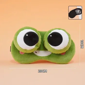 Plyšová maska na spaní s motivem žáby pro děti | dětská škraboška na spaní - A4