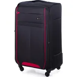 SOLIER černý textilní kufr vel. M STL1311 BLACK/RED M Velikost: M