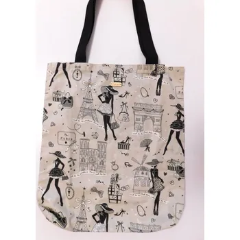 Nákupní taška Nákupní taška DÁMA V PAŘÍŽI stříbrotisk