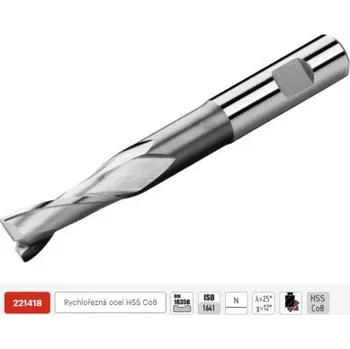 Fréza ZPS FN 221418.200 - Fréza na kov pr. 20 x 38/141 mm válcová čelní 2-břitá dlouhá, nesouměrná pro drážky per, HSS-Co8