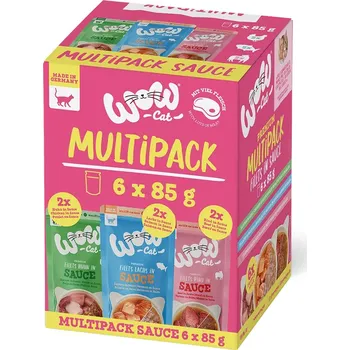 Krmivo pro kočku 6×85g WOW Cat in Sauce - míchané balení (3 druhy)