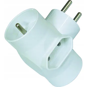 Elektrická zásuvka Elektrická Zásuvka rozbočka Elcan bílá