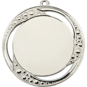 Medaile průměr 70 mm - bublinky - Stříbrná
