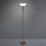 Trio Lighting Stojací lampa Rustica s nožním vypínačem, rezavá - výška stínidla 11 cm; noha - Ø 28 cm, výška 4 cm; délka kabelu 180 cm rezavá, bílá 2 x 60 W - Doprava zdarma