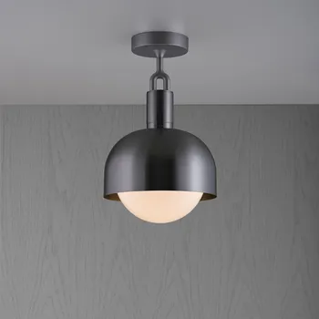 Buster + Punch Vidlicová deka Gunmetal/opal Ø 25cm - Stříška - Ø 12 cm, výška 2,6 cm tmavě šedá, opálová 1 x 7,5 W LED - Doprava zdarma