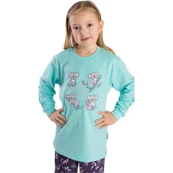 Dívčí pyžamo Bettymode Dětské pyžamo MEDVÍDEK KOALA dlouhý rukáv, 128