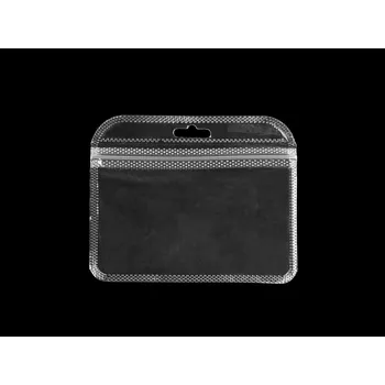 Uzavíratelný sáček se závěsem 12x10 cm, barva transparent