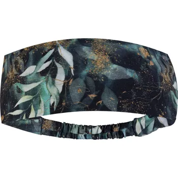 Čelenka Ebbie Bavlněná čelenka s gumičkou - SMARAGDOVÉ LISTY