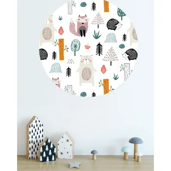 Samolepící dekorace FUGU V lese - přemístitelný kruh 126cm