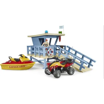 autíčko Bruder 62780 Věž pobřežní hlídky se záchranářem a vybavením