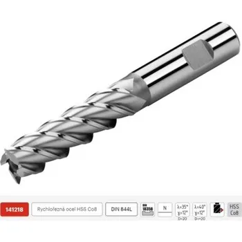 Fréza ZPS FN 141218.140 - Fréza na kov pr. 14 x 53/110 mm válcová čelní dlouhá, 4-břitá, HSS-Co8