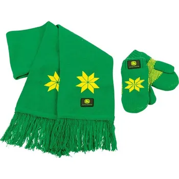 Šála John Deere Zimní dětský set šála a rukavice