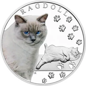 2025 - Stříbrná mince Ragdoll - Plemena koček