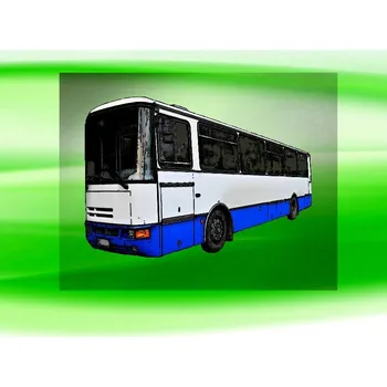 Nášivka autobus Karosa DTF nažehlovačka 23x16 cm (nažehlovačka s AUTOBUSEM)