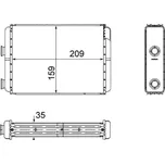 Výměník tepla, vnitřní vytápění MAHLE AH 60 000S