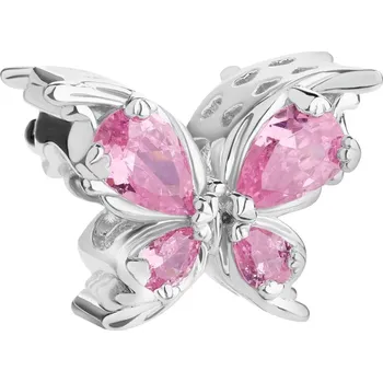 Přívěsek Pozlacený stříbrný přívěsek Beads se zirkony - motýl - AP540-6071