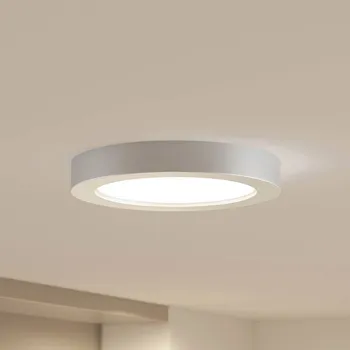 Stropní svítidlo Prios LED Edwina, stříbrná, 25 cm, sada 10 kusů stříbrná, bílá 1 x 24 W LED - Doprava zdarma