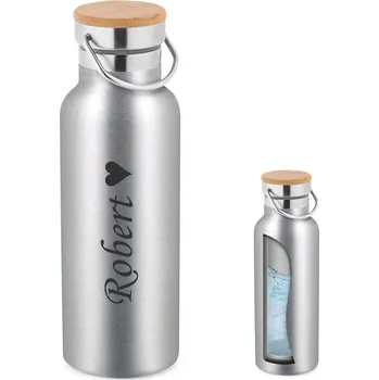 Termohrnek Dvojstěnná cestovní nerezová láhev 570 ml Bamboo