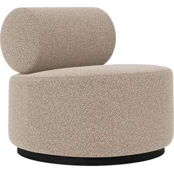 Křeslo FEST Amsterdam Béžové bouclé otočné křeslo Sinclair