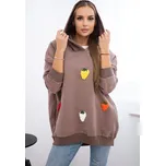 Kesi Zateplená mikina s jahodovým motivem Barva: Hnědá, Velikost: UNI