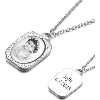 Přívěsek Přívěsek s řetízkem z chirurgické oceli Mirror