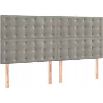 Čelo postele samet světle šedé 180x118 cm (x4)