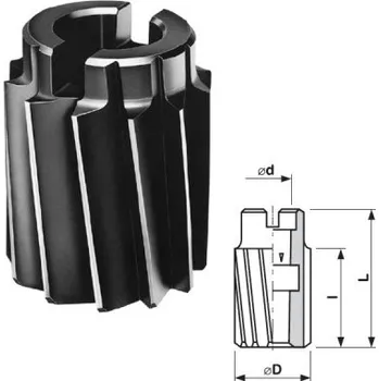 Sada nářadí Stim Zet 221432 50 H7 - Výstružník pr. 50x 63/45mm H7 strojní, nástrčný, upnutí pr. 22mm, HSS, počet zubů 12 šroubovice