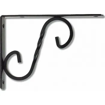 Nábytkové kování 200x150x18mm konzole dekorativní černá