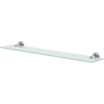 Koupelnový nábytek Spirella nástěnná polička CAMPAGNE, sklo, chromovaná ocel, 60 cm