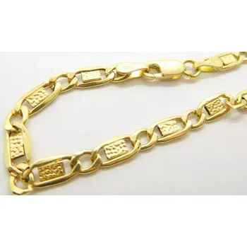 Náramek Klenoty Budín Mohutný zlatý gravírovaný náramek ze žlutého zlata PANCER 585/1,90gr 20cm HK7104 (Klenoty Budín Mohutný zlatý gravírovaný náramek ze žlutého zlata PANCER 585/1,90gr 20cm HK7104)