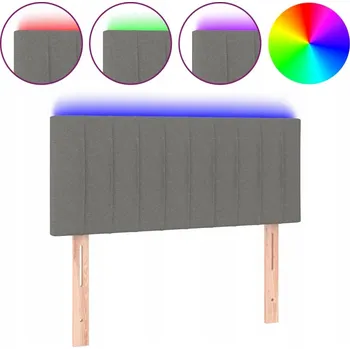 Klasické LED čelo postele 100x5x78/88 tmavě šedé