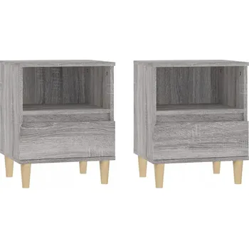 Noční stolek Elegantní noční stolky dub sonoma 40x35x50 cm, šedé