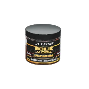 Boilies JetFish Jet Fish Premium clasicc boilie v dipu BIOCRAB LOSOS 20 mm 200ml