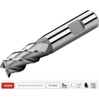 Příslušenství k frézce ZPS FN 140618.250 - Fréza na kov pr. 25 x 45/121 mm, válcová čelní krátká 5-břitá nesouměrná, HSS-Co8