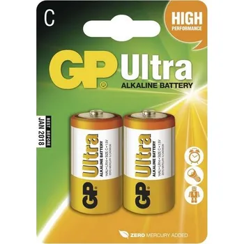 Článková baterie Alkalická baterie GP Ultra LR14 (C), 2 ks v blistru