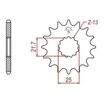 Řetězová sada pro motocykl Řetězové kolečko JT JTF 520-15 15 zubů, 525 HYOSUNG GT 650 SE i 2007-2010