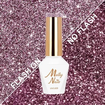 Lak na nehty Molly Nails gel lak Flashing Lights Prestige HEMA/Di-HEMA Free 8g Nr 561