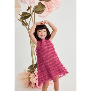 Dívčí šaty Abel & Lula dívčí šaty s třásněmi 5064 Velikost: 122 Slavnostní