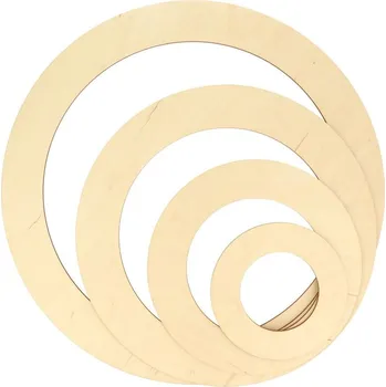 Výtvarná sada Natana sada dřevěných kruhů 4kusy