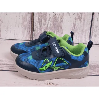 Chlapecké tenisky Tenisky D.D.step F083-51624 modré se zelenou s ptakoještěrem vodoodpudivé velikost: 30
