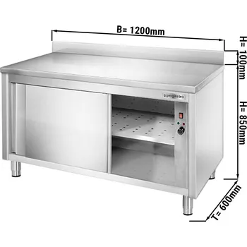 Vinotéka G.Gastro Ohřevná skříň PREMIUM - 1200x600mm - s obkladovým panelem
