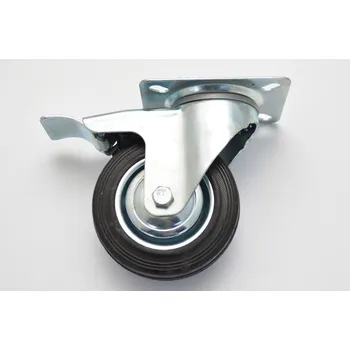 Pojezdové kolečko Kolo s natáčecí vidlicí a brzdou B 100 mm