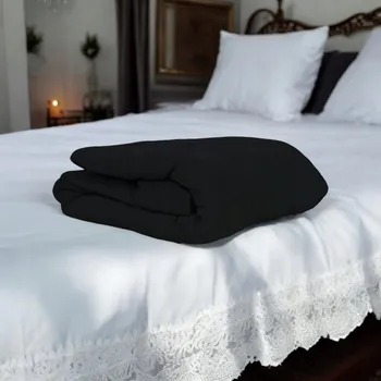 Prostěradlo PROSTĚRADLO JERSEY S GUMOU 180x210 ČERNÉ