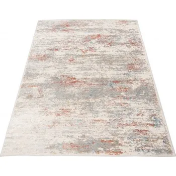 Koberec Makro Abra Moderní kusový koberec PORTLAND G509C bílý červený Rozměr: 80x150 cm