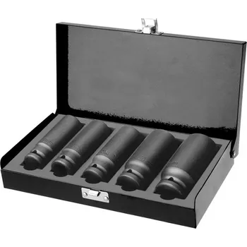 FORTUM 4700802 hlavice nástrčné rázové 1/2", sada 5ks, 17-19-21-24-27mm