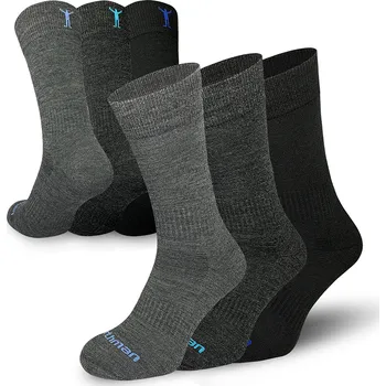 Pánská móda Northman Merino 3-pack Velikost: 42-44 Černé Turistické Merino Ponožky (sada)