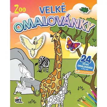 omalovánky JIRI MODELS Omalovánky velké se samolepkami Zvířátka ZOO | 14